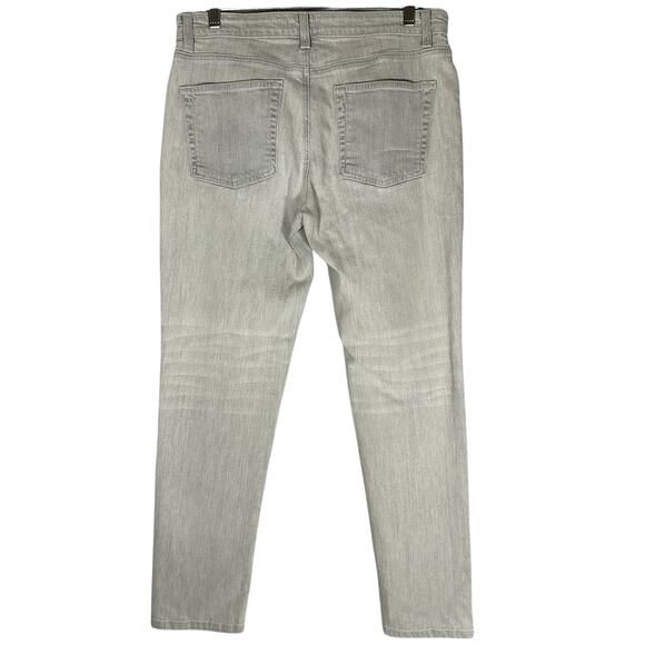 Eileen Fisher Sz 31x28 Gray Wash Organic Cotton Stretch Skinny Jeans Sustainable - Picture 2 of 9